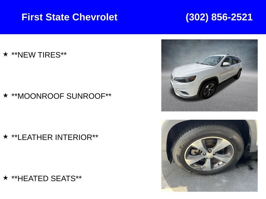 Used 2019 Jeep Cherokee Limited with VIN 1C4PJMDX4KD118929 for sale in Georgetown, DE