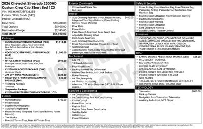 2026 Chevrolet Silverado 2500 HD Custom