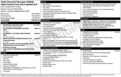 2026 Chevrolet Silverado 3500 HD High Country