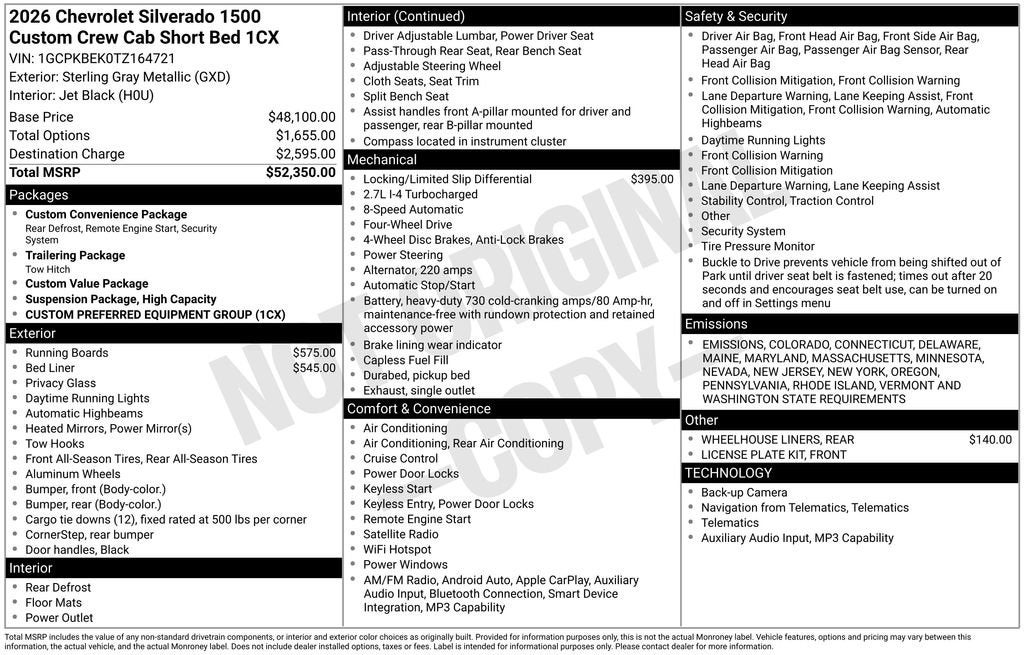 2026 Chevrolet Silverado 1500 Custom