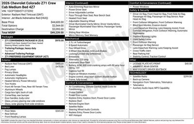 2026 Chevrolet Colorado Z71