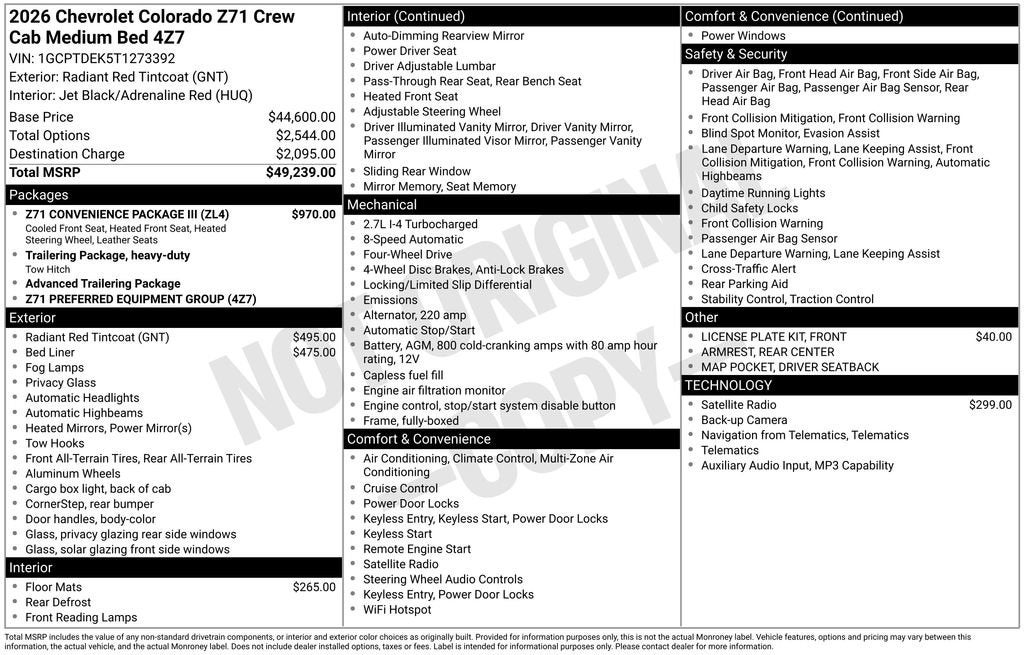 2026 Chevrolet Colorado Z71