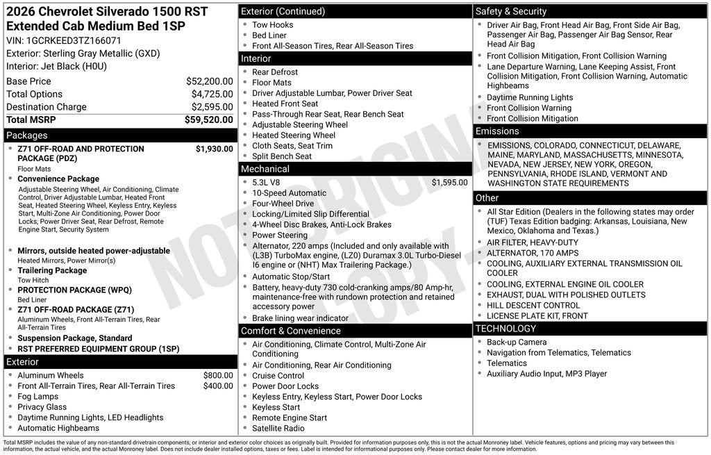 2026 Chevrolet Silverado 1500 RST