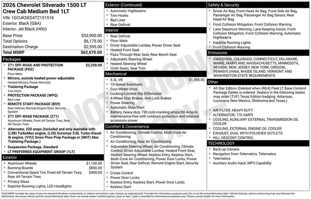 2026 Chevrolet Silverado 1500 LT