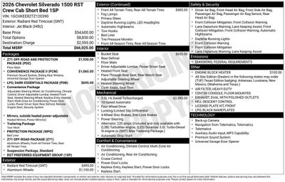 2026 Chevrolet Silverado 1500 RST