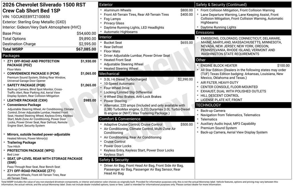 2026 Chevrolet Silverado 1500 RST