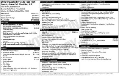 2026 Chevrolet Silverado 1500 High Country