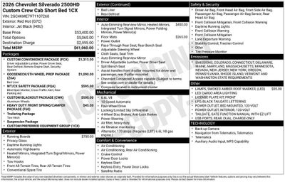 2026 Chevrolet Silverado 2500 HD Custom