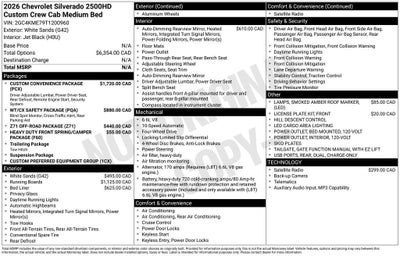 2026 Chevrolet Silverado 2500 HD Custom