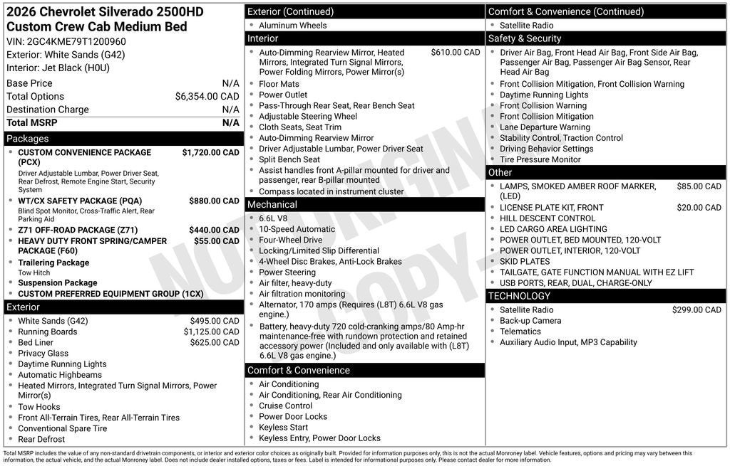 2026 Chevrolet Silverado 2500 HD Custom