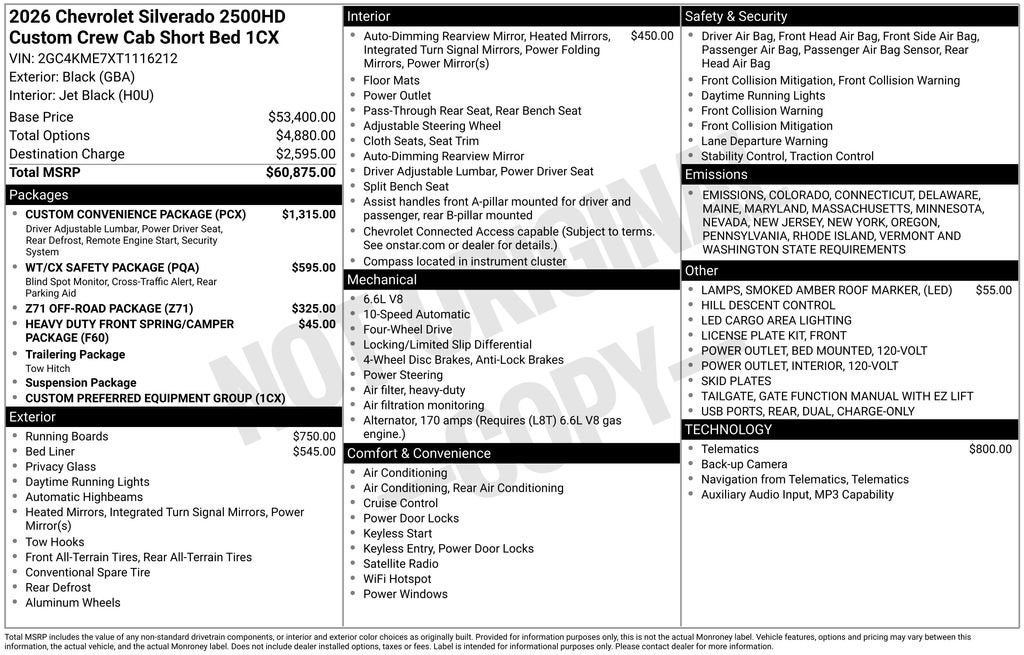 2026 Chevrolet Silverado 2500 HD Custom