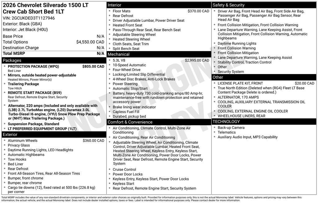 2026 Chevrolet Silverado 1500 LT