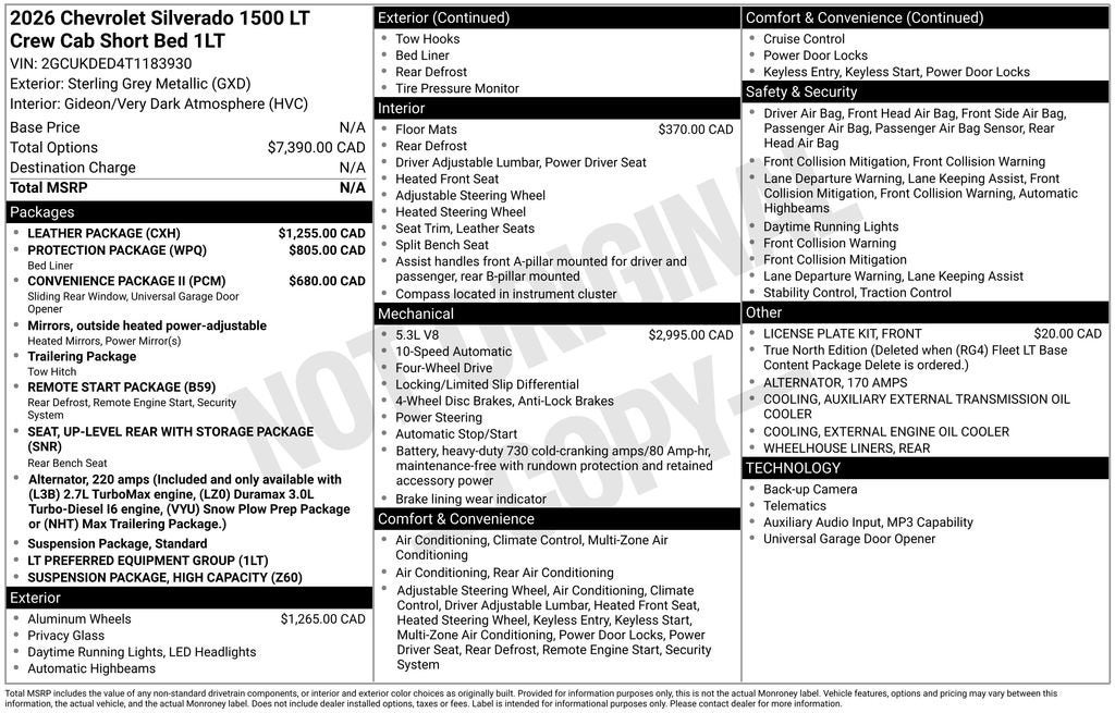 2026 Chevrolet Silverado 1500 LT