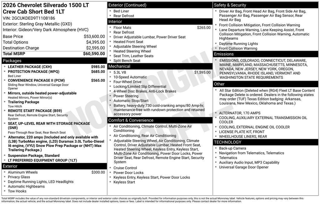 2026 Chevrolet Silverado 1500 LT