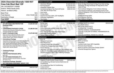 2026 Chevrolet Silverado 1500 RST