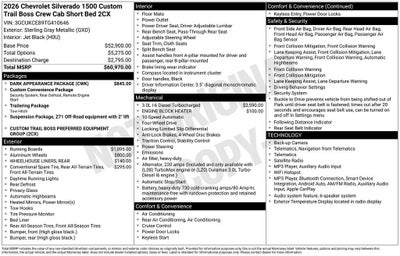 2026 Chevrolet Silverado 1500 Custom Trail Boss