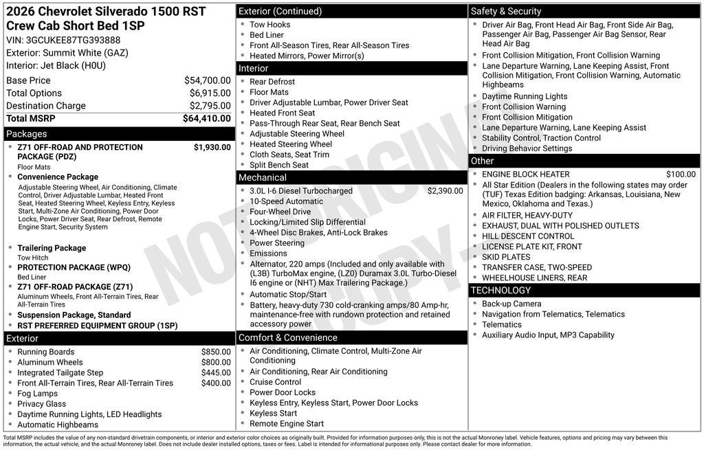 2026 Chevrolet Silverado 1500 RST