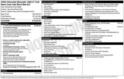 2026 Chevrolet Silverado 1500 LT Trail Boss