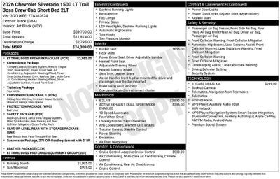 2026 Chevrolet Silverado 1500 LT Trail Boss