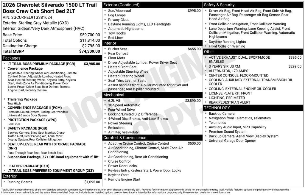 2026 Chevrolet Silverado 1500 LT Trail Boss