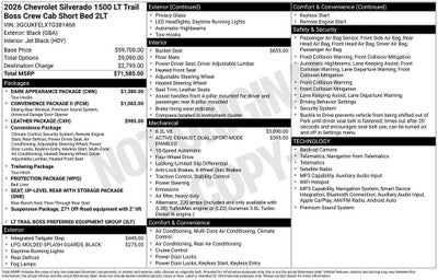2026 Chevrolet Silverado 1500 LT Trail Boss