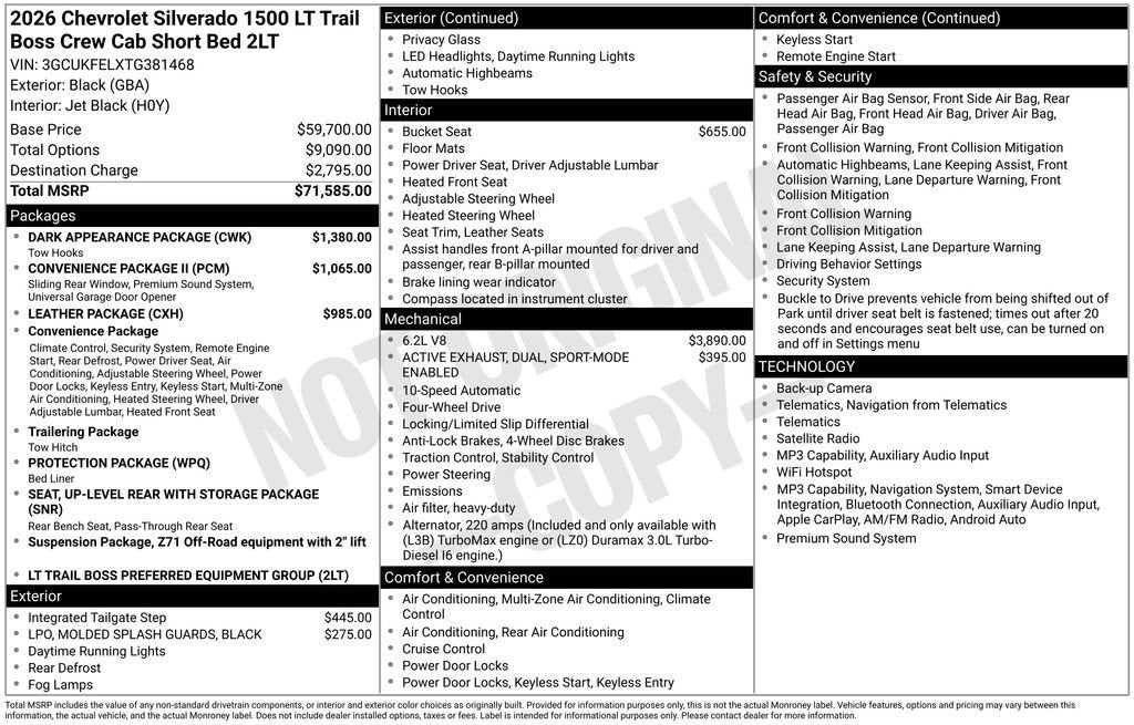 2026 Chevrolet Silverado 1500 LT Trail Boss