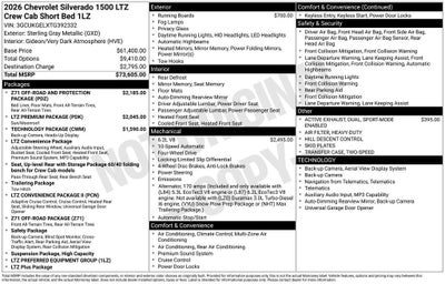 2026 Chevrolet Silverado 1500 LTZ