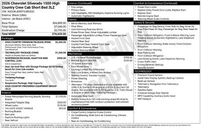 2026 Chevrolet Silverado 1500 High Country