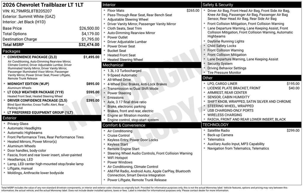 2026 Chevrolet Trailblazer LT