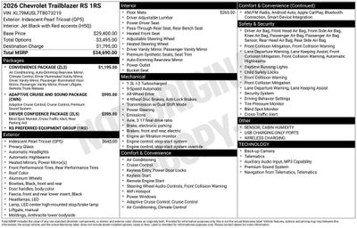 2026 Chevrolet Trailblazer RS